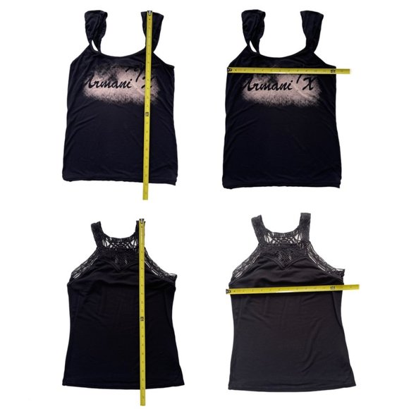 Lot of 2 Halter Black Cami Tops Size XS Vintage - Picture 3 of 4